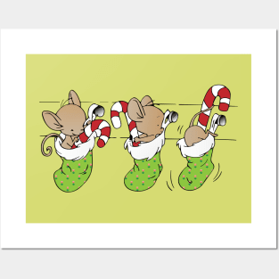 Christmas Stocking Mouse Posters and Art